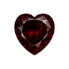 Heart CZ Dark Garnet