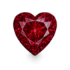 Heart Cz Rhodolite AAA
