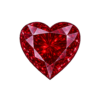 Heart Garnet #7 Synthetic Gem