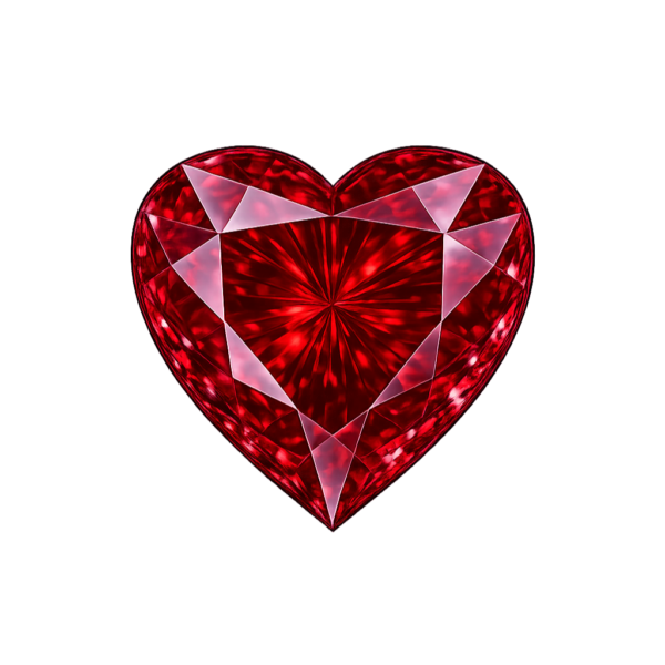 Heart Garnet #7 Synthetic Gem