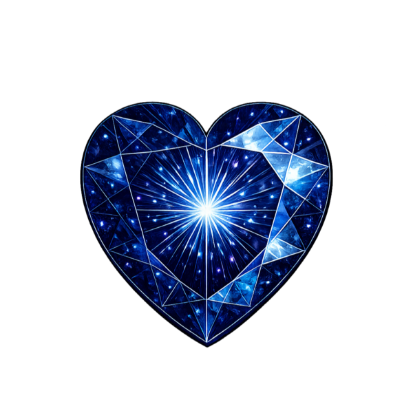 Heart Lab Created Dark Sapphire #35