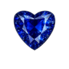 Heart Nano crystal Blue sapphire #121