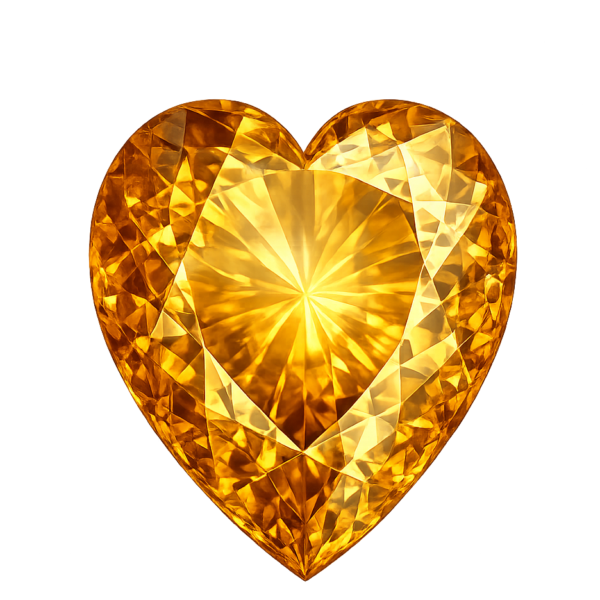 Heart Natural Earth Mine Genuine Citrine