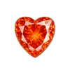 Heart Padparadsha synthetic gem
