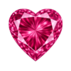 Heart Rose #3 Synthetic Gemstone