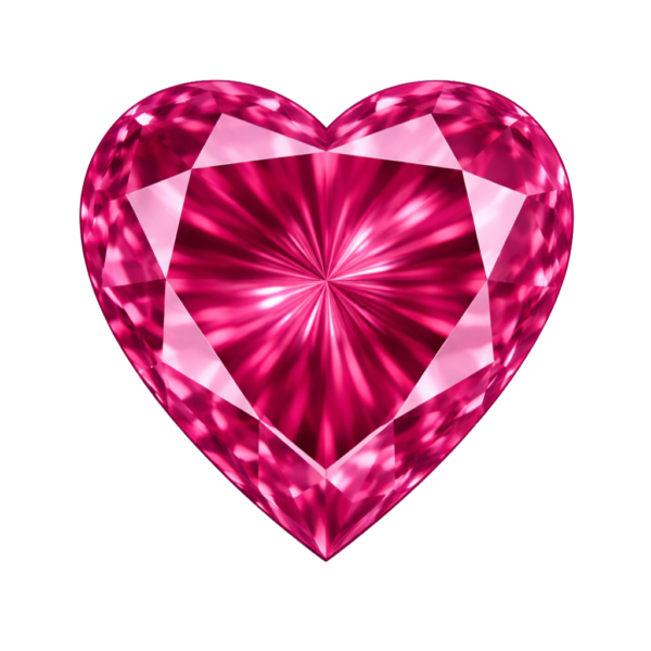 Heart Rose #3 Synthetic Gemstone