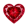 Heart Rubby #4 Synthetic Gemstone