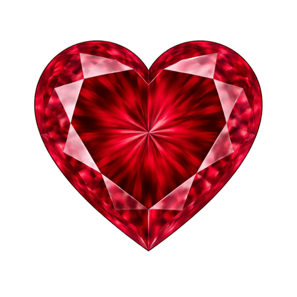 Heart Rubby #4 Synthetic Gemstone