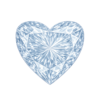Heart White #12 Synthetic gem