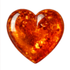 Heart baltic amber