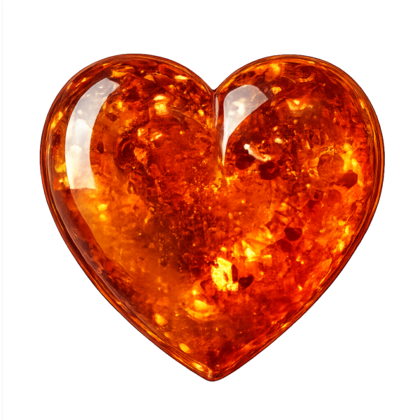 Heart baltic amber