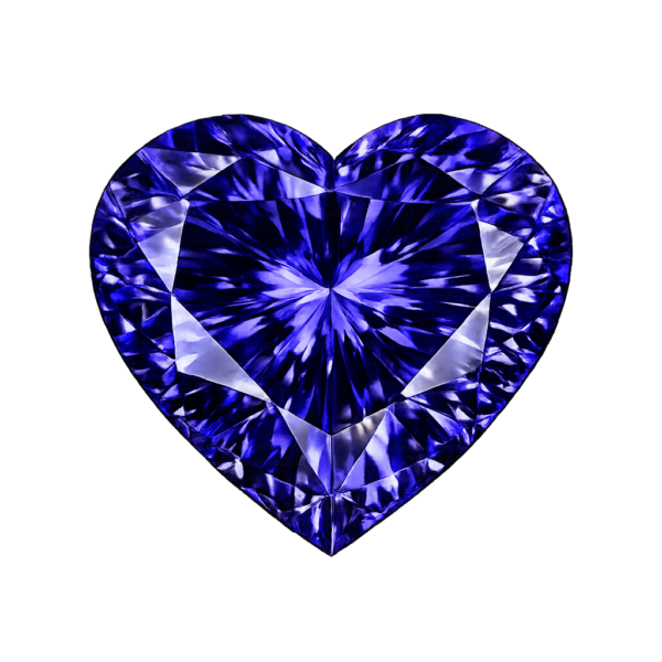 Heart cz Tanzanite