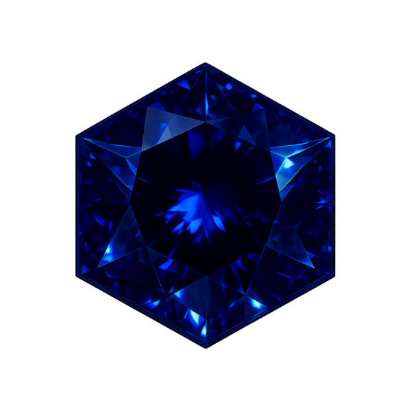 Hexagon Blue Sapphire #34