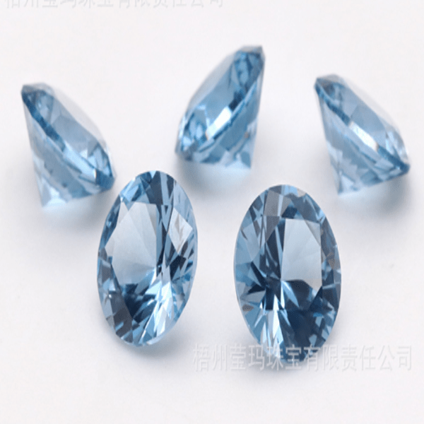 Lab Created Deep Aquamarine 107