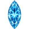 Marquise CZ Medium Blue Topaz