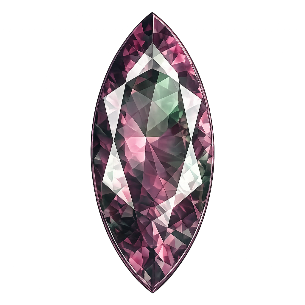 Marquise Lab Created Deep Alexandrite