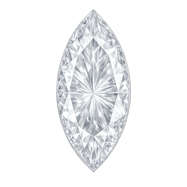 Marquise White#12 synthetic Gem