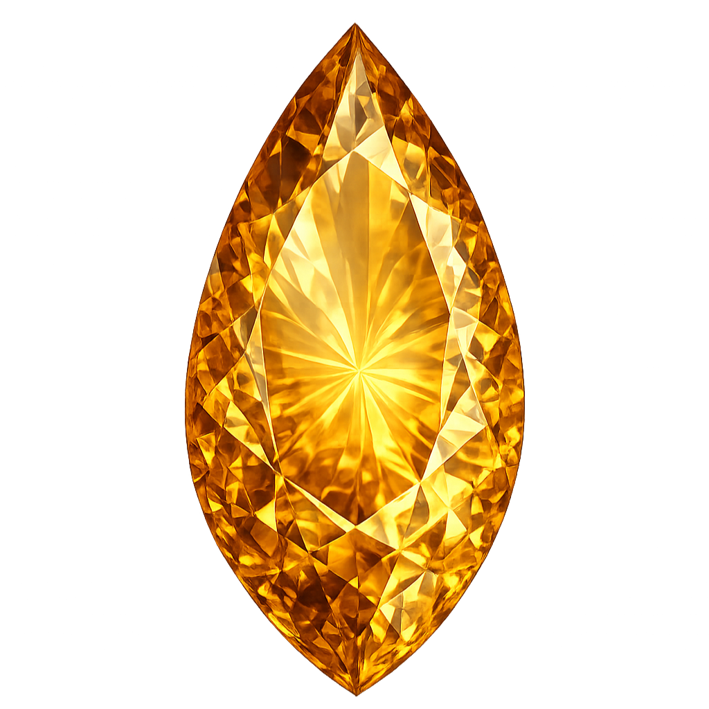 Marquise natural earth mine genuine citrine