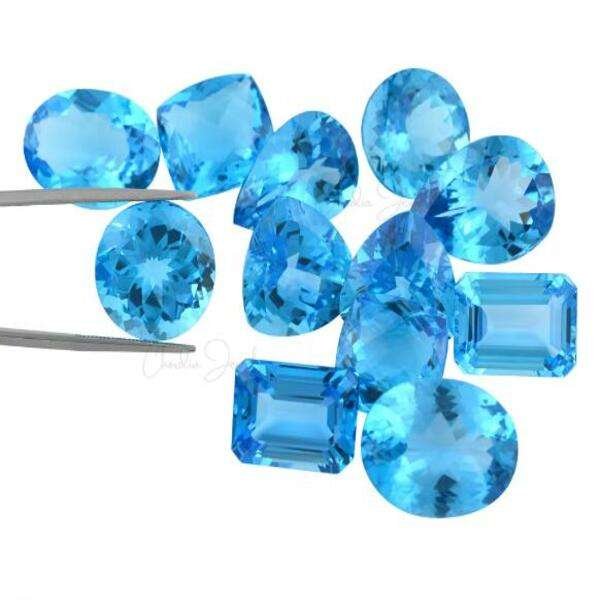 Natural Earth Mine Genuine Swiss Blue Topaz 4