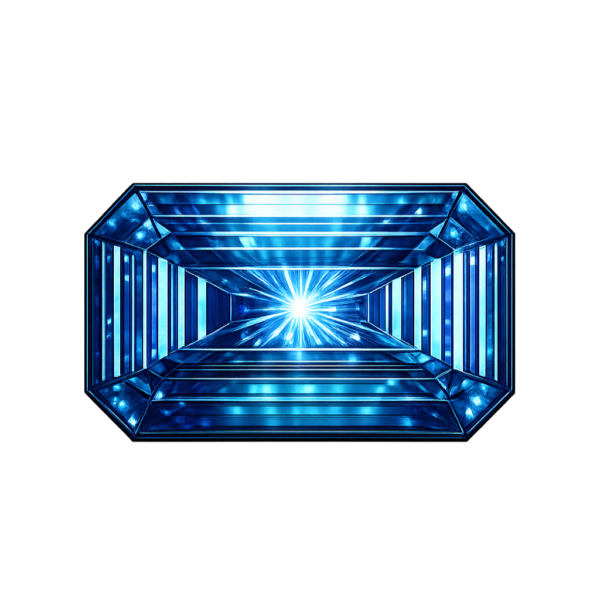 Octagon Lab created Dark sapphire #35