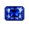 Octagon Nano crystal Blue sapphire #121