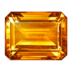 Octagon Natural Earth Mine Genuine Citrine