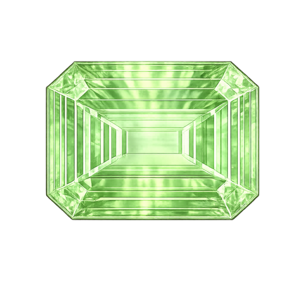 Octagon Natural Earth Mine Genuine Green Amethyst