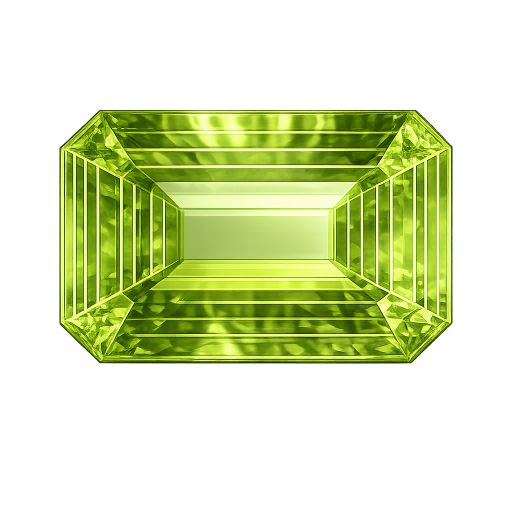 Octagon Natural Earth Mine Genuine Peridot