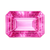 Octagon Natural Earth Mine Genuine Pink Topaz