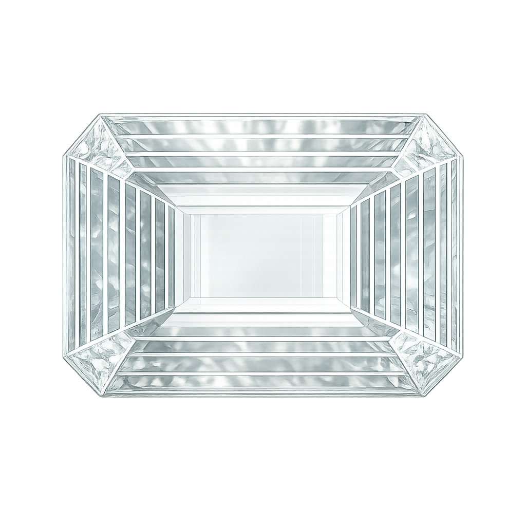 Octagon Natural White Topaz