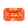 Octagon Padparadsha Synthetic Gem