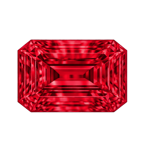 Octagon Rubby #4 Synthetic Gemstone