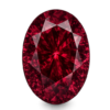 Oval CZ Rhodolite AAA