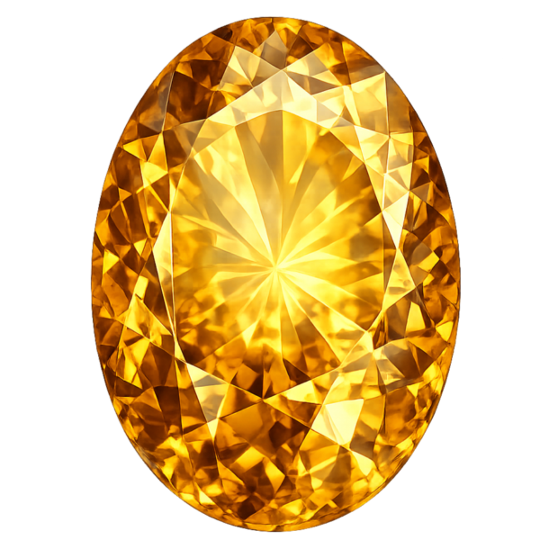 Oval Natural Earth Mine Genuine Citrine