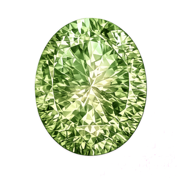 Oval Natural Eath Mine Genuine Green Amethyst