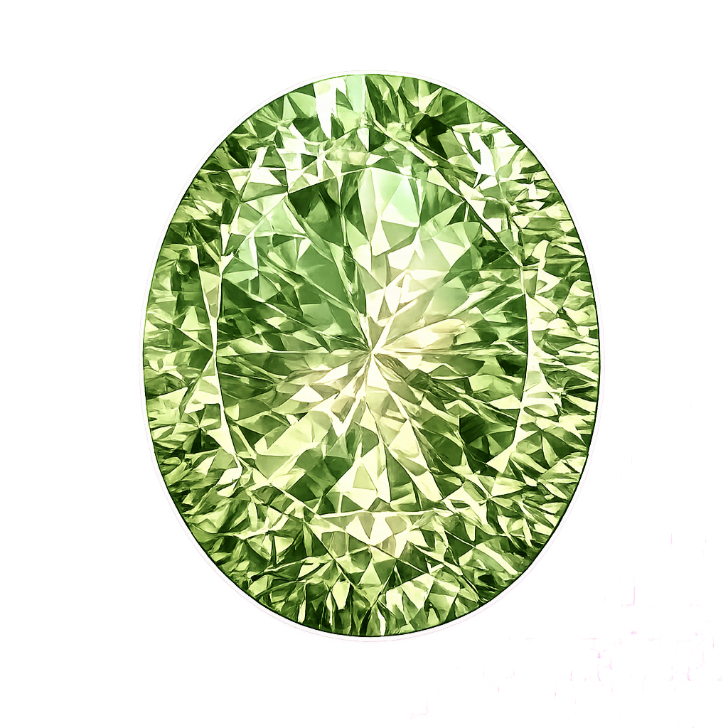 Oval Natural Eath Mine Genuine Green Amethyst