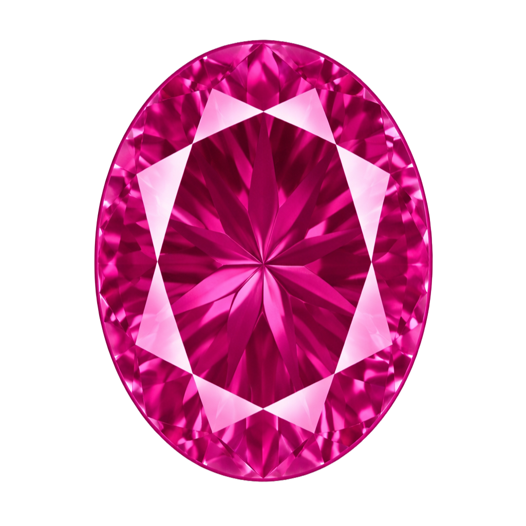 Oval Rose #3 sythetic gemstone