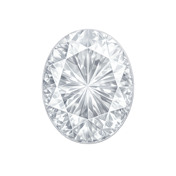 Oval White# 12 synthetic Gem