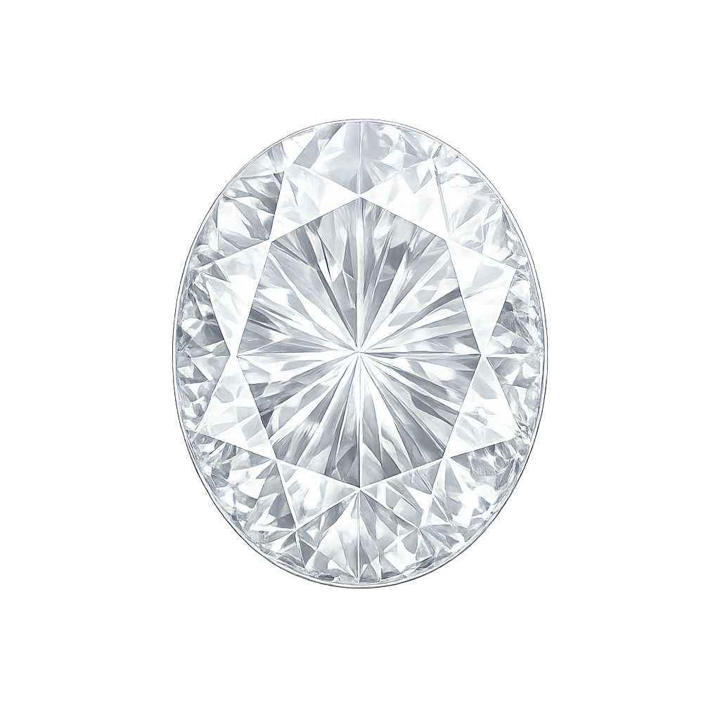 Oval White# 12 synthetic Gem