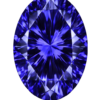Oval cz Tanzanite