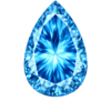 Pear CZ Medium Blue topaz