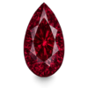 Pear CZ Rhodolite AAA