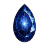 Pear Lab Created Dark Sapphire #35