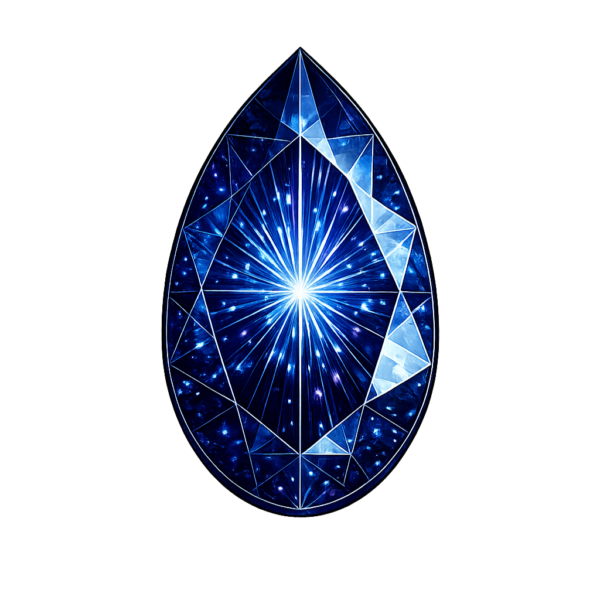 Pear Lab Created Dark Sapphire #35