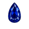 Pear Nano crystal Blue sapphire #121