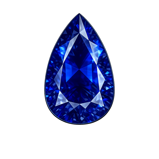 Pear Nano crystal Blue sapphire #121