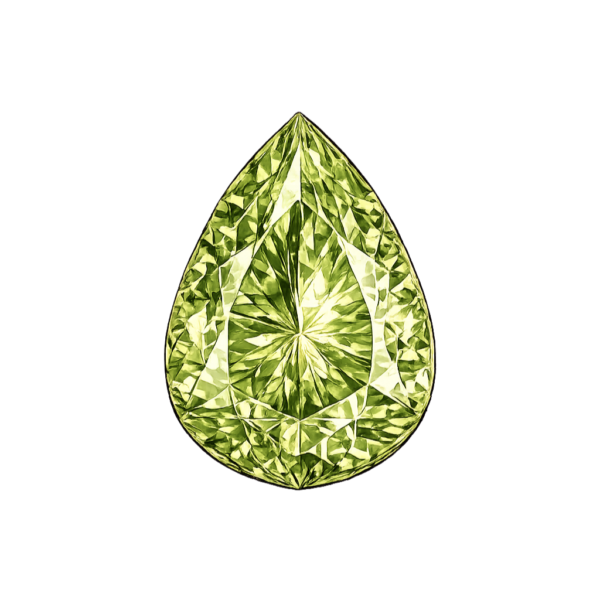 Pear Natural Earth Mine Genuine Green Amethyst