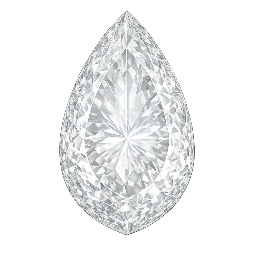 Pear Natural White Topaz