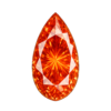 Pear Padparadsha Synthetic Gem