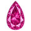 Pear Rose #3 Synthetic Gemstone